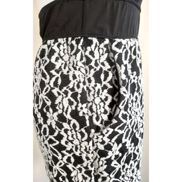 Stilettos Black & White Textured Romper Size Medium Fun and Sexy all in one Pock - Picture 7 of 16